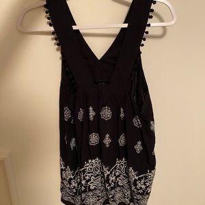 NWT Loft black and white tank S